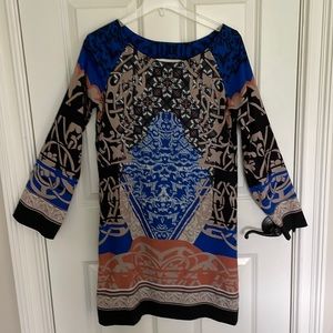 Hale Bob print dress with key hole back